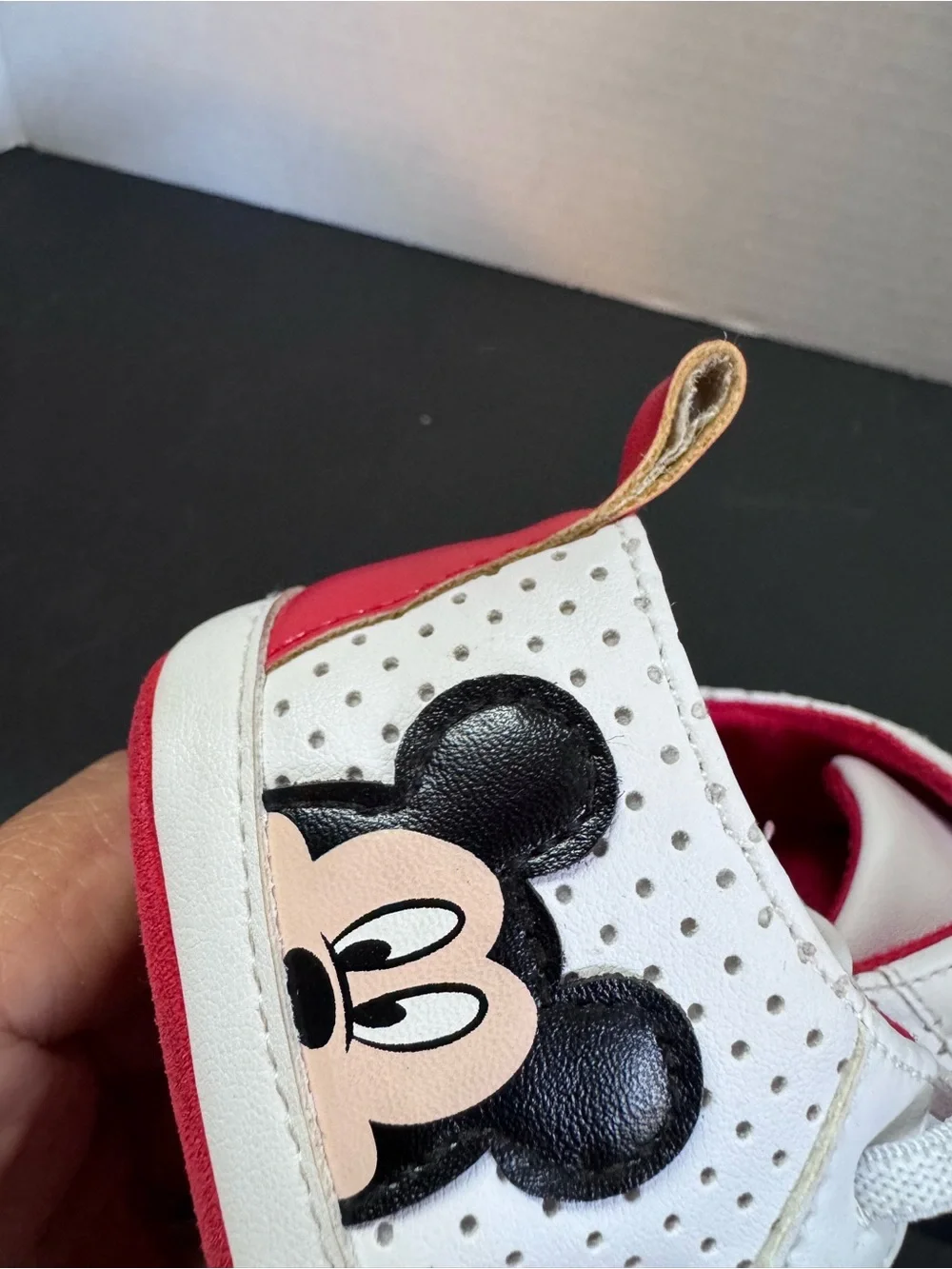 Disney Baby Mickey Mouse Perforated White Infant Sneakers